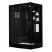 Maya Bath Platinum Anzio Steam Shower with TV - 57" x 37" x 88" - Black - Left Side - Cottage Chest