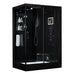 Maya Bath Platinum Anzio Steam Shower with TV - 57" x 37" x 88" - Black - Right Side - Cottage Chest