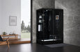 Maya Bath Platinum Anzio Steam Shower with TV - 57" x 37" x 88" - Black - Right Side - Cottage Chest