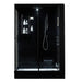 Maya Bath Platinum Anzio Steam Shower with TV - 57" x 37" x 88" - Black - Right Side - Cottage Chest