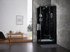 Maya Bath Arezzo Steam Shower with TV - 37" x 37" x 88" - Black - Right Side - Cottage Chest