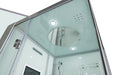 Maya Bath Arezzo Steam Shower with TV - 37" x 37" x 88" - White - Right Side - Cottage Chest