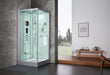 Maya Bath Arezzo Steam Shower with TV - 37" x 37" x 88" - White - Left Side - Cottage Chest