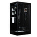 Maya Bath Platinum Lucca Steam Shower with TV - 47" x 33" x 88" - Black - Right Side - Cottage Chest