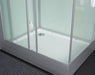 Maya Bath Platinum Lucca Steam Shower with TV - 47" x 33" x 88" - White - Left Side - Cottage Chest