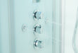 Maya Bath Platinum Lucca Steam Shower with TV - 47" x 33" x 88" - White - Left Side - Cottage Chest