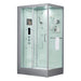 Maya Bath Platinum Lucca Steam Shower with TV - 47" x 33" x 88" - White - Left Side - Cottage Chest