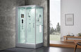 Maya Bath Platinum Lucca Steam Shower with TV - 47" x 33" x 88" - White - Left Side - Cottage Chest