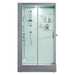 Maya Bath Platinum Lucca Steam Shower with TV - 47" x 33" x 88" - White - Left Side - Cottage Chest