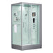 Maya Bath Platinum Lucca Steam Shower with TV - 47" x 33" x 88" - White - Right Side - Cottage Chest