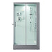 Maya Bath Platinum Lucca Steam Shower with TV - 47" x 33" x 88" - White - Right Side - Cottage Chest