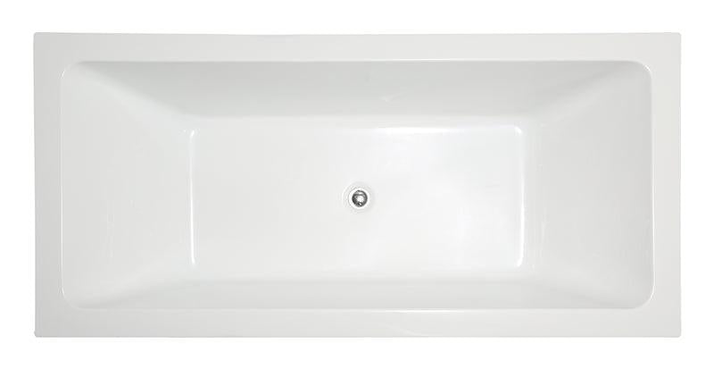 Legion Furniture 67.3" White Acrylic Freestanding Soaking Bathtub - Cottage Chest