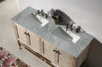 Legion Furniture 60" Solid Wood Sink Vanity with Marble Top - Rustic White Wash - Cottage Chest