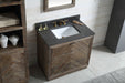 Legion Furniture 36" Wooden Sink Vanity Match with Marble Top - Brown Rustic Finish - Cottage Chest