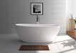 Legion Furniture 65" White Matt Solid Surface Freestanding Bathtub - 74 gallons - Cottage Chest