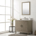 Legion Furniture 36" Antique Gray Oak Bathroom Vanity with Carrara White Top Sink - Cottage Chest